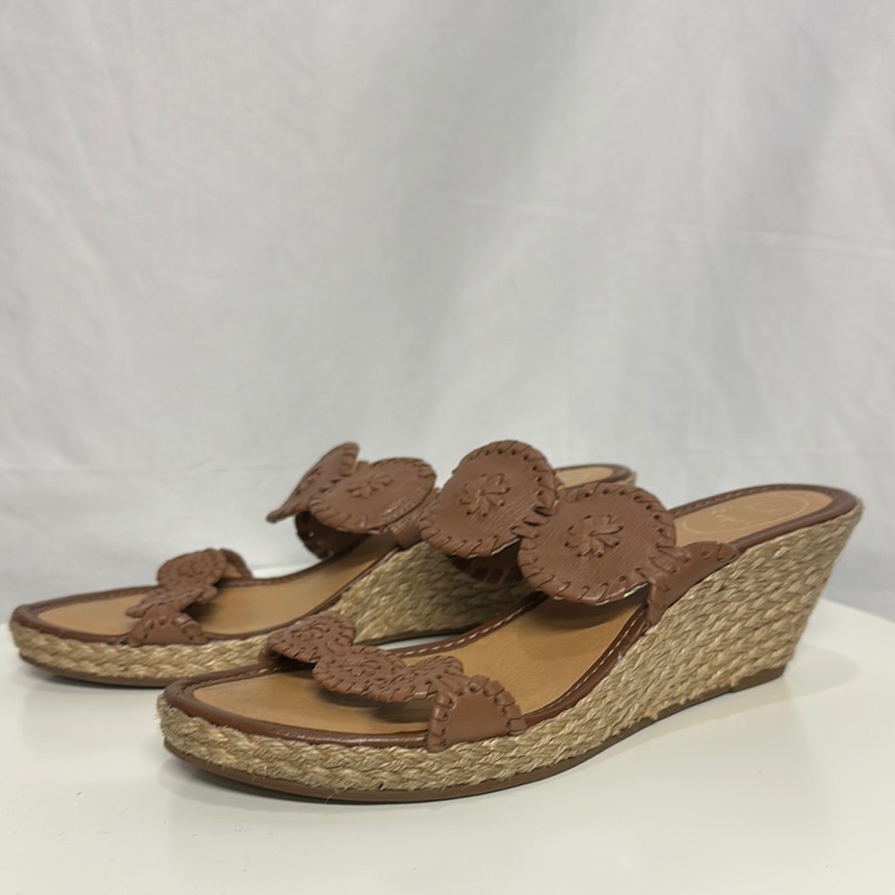 Jack Rogers Brown Wedge Sandals